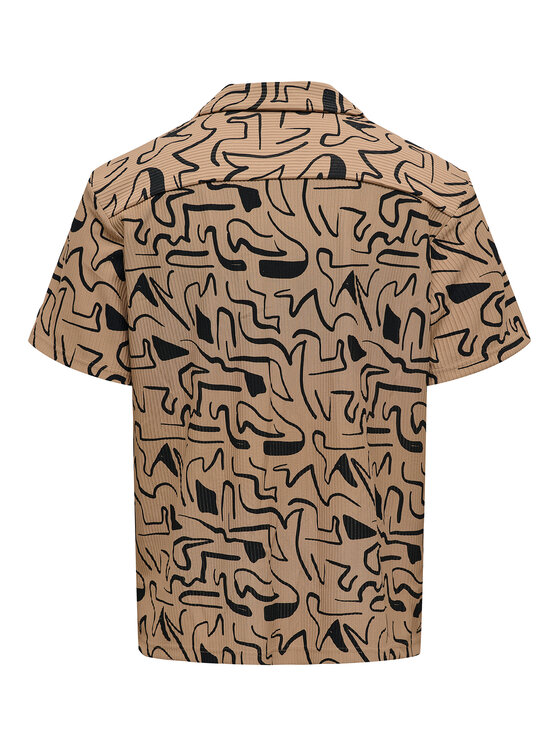 Only & Sons Only & Sons Marškiniai Kari 22033511 Smėlio Relaxed Fit