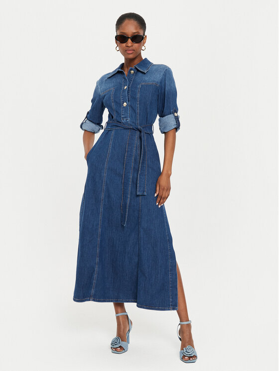 Marella Marella Vestito di jeans Ada 2423226014 Blu scuro Regular Fit