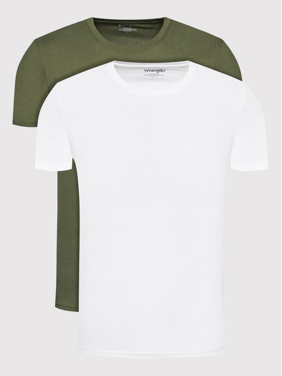 Wrangler Wrangler Komplet t-shirtów Crew Neck W7BADHX45 112146280 Kolorowy Regular Fit