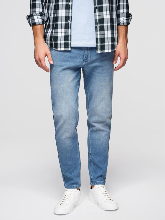 Ombre Ombre Jeansy OM-PADP-0253 Niebieski Regular Fit
