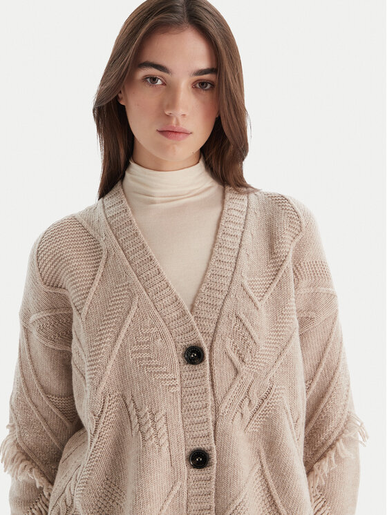 Weekend Max Mara Weekend Max Mara Kardigán Stallo 2525346052 Bézs Regular Fit
