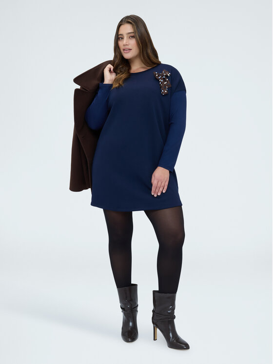 Fiorella Rubino Fiorella Rubino Sukienka codzienna 7056L001246N034 Niebieski Regular Fit