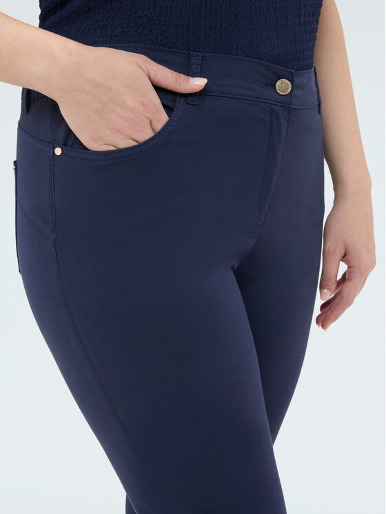 Fiorella Rubino Fiorella Rubino Pantaloni di tessuto P707T205197N034 Blu Flare Fit