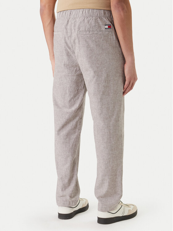 Tommy Jeans Tommy Jeans Medžiaginės kelnės Sonny DM0DM22820 Smėlio Slim Fit