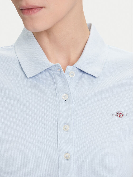 Gant Gant Polokošile Sheild 4200870 Světle modrá Slim Fit