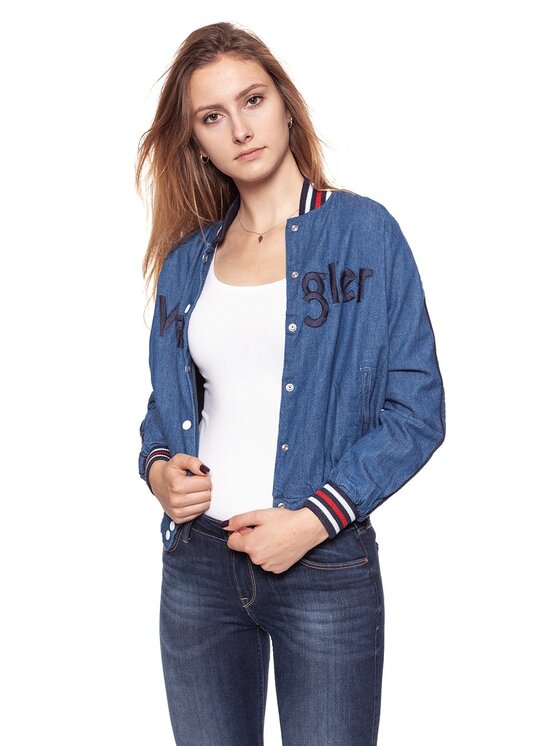 Wrangler Wrangler Giacca di transizione BOMBER JACKET Bianco Regular Fit