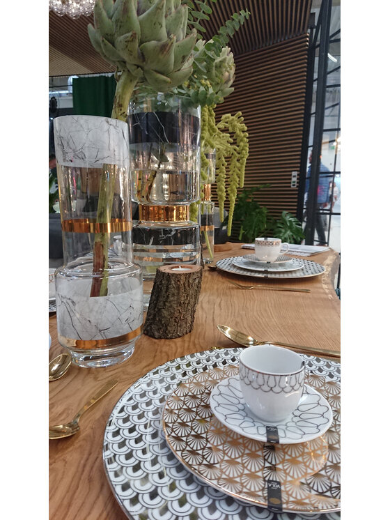 VOLA VOLA Zestaw Zestaw 2 talerzy First Platin 21 cm 002 Srebrny