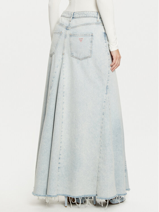 Guess Guess Džínsová sukňa W5RD95 D5LQ1 Modrá Regular Fit
