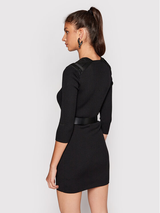 Patrizia Pepe Patrizia Pepe Vsakodnevna obleka 8A1010/K032-K103 Črna Slim Fit