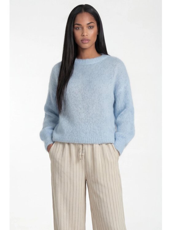 FIGL FIGL Sweter M1328 Niebieski Regular Fit