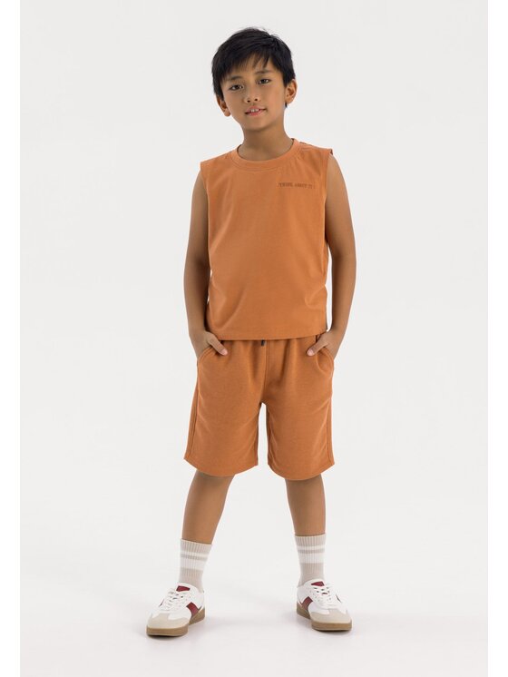 minoti minoti T-Shirt 23fleece115 Brązowy Regular Fit