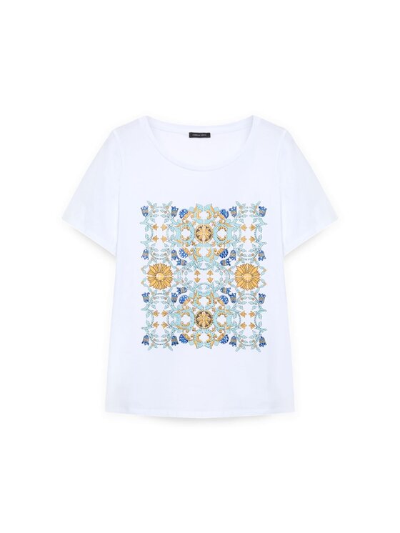 Fiorella Rubino Fiorella Rubino T-shirt G00XL008791N011 Bianco Regular Fit