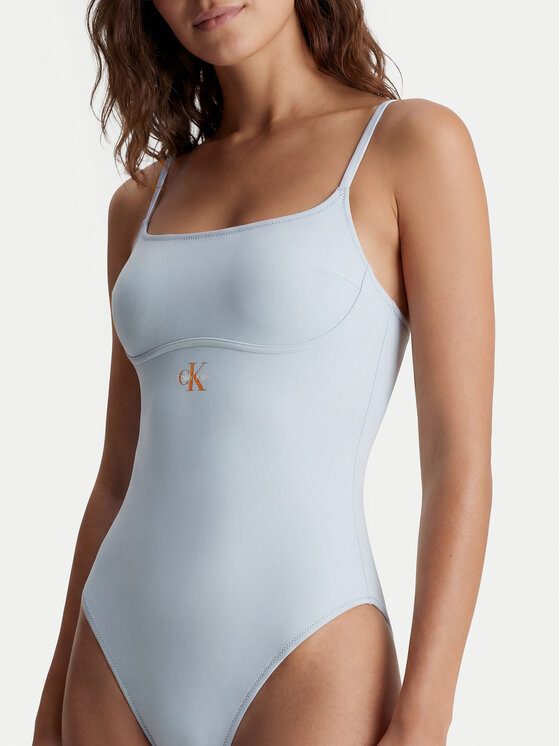 Calvin Klein Swimwear Calvin Klein Swimwear Costum de baie LV00Q61217 Albastru deschis