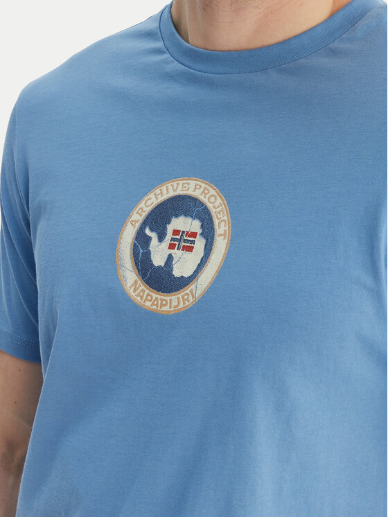 Napapijri Napapijri Tricou S-Phos NP0A4G5A Albastru Relaxed Fit