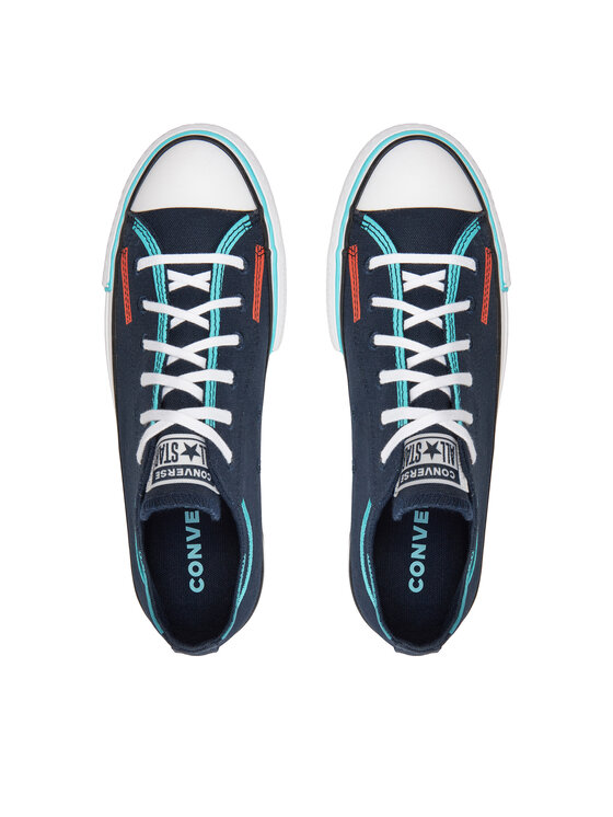 Converse Sneakers aus Stoff Chuck Taylor All Star Lift Platform Color Pop A07597C Schwarz Modivo