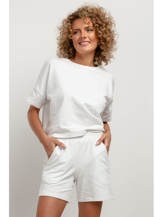 Tessita Tessita Bluza T386-1-L/XXL Biały Oversize