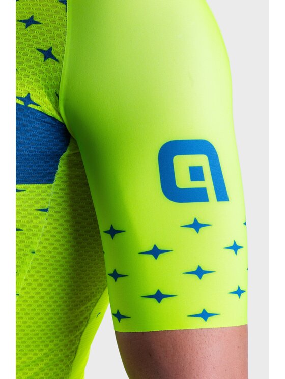 Alé Cycling Alé Cycling Koszulka rowerowa PR-R Stars Żółty Fitted Fit