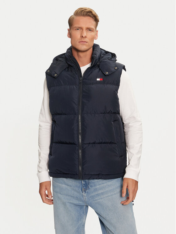 Tommy Jeans Gilet Alaska DM0DM19538 Blu scuro Regular Fit, taglia : S