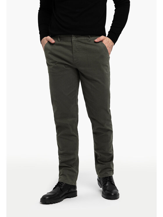 Volcano Volcano Chinosy R-FOST Zielony Regular Fit