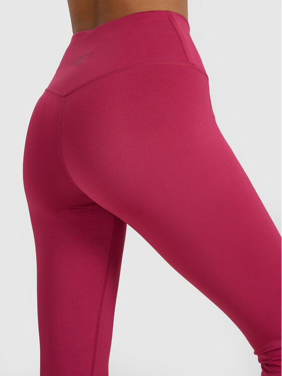 4F 4F Legginsy MULTI ACTIVE Bordowy Slim Fit