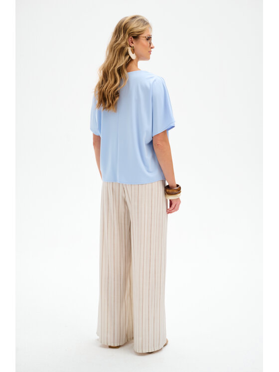 blue shadow blue shadow Bluzka Binni Niebieski Regular Fit