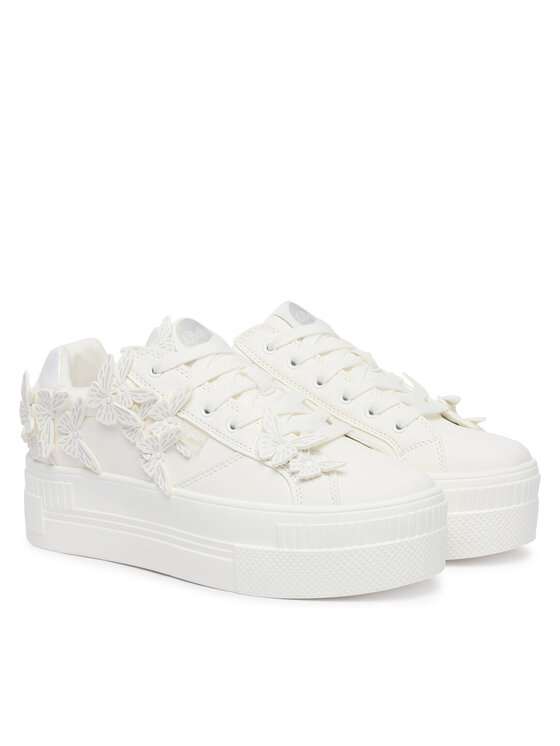 Buffalo Buffalo Sneakersy Paired Butterfly 1636733 Biela