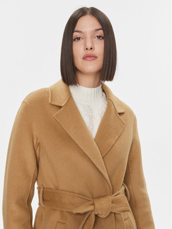 Liu Jo Liu Jo Vlněný kabát MF3242 T4627 Hnědá Regular Fit