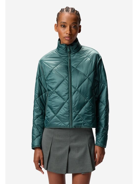 PINKO PINKO Kurtka damska Gnocchi giacca tela tecnica trapuntata Zielony Regular Fit
