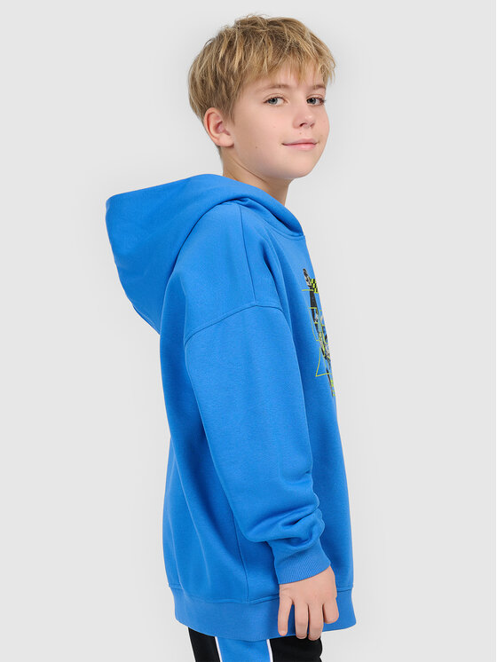 4F 4F Bluza ESPORTS RACING Niebieski Loose Fit