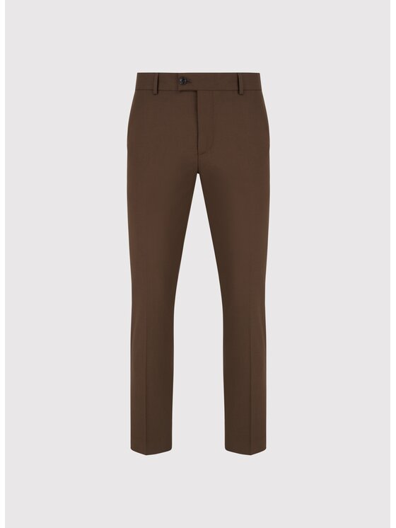 Pako Lorente Pako Lorente Spodnie garniturowe P25SF-6G-028 Brązowy Slim Fit