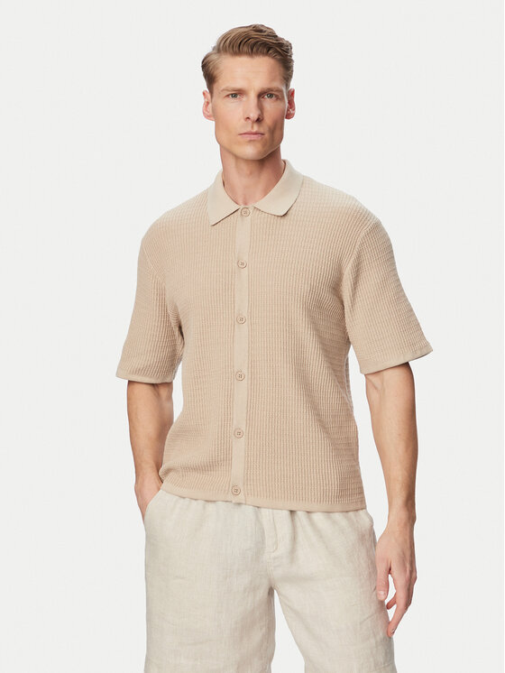 Jack & Jones Cămașă Montauk 12293584 Bej deschis Relaxed Fit