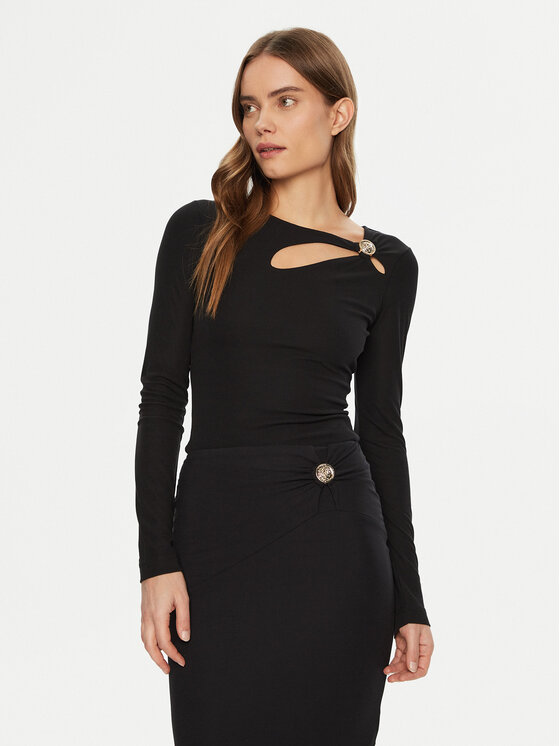 Guess Blúzka W5RP12 KAQL2 Čierna Regular Fit