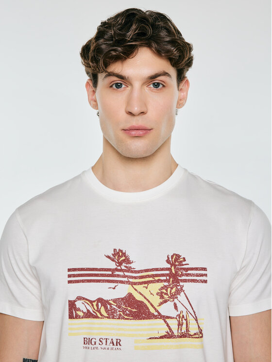 BIG STAR BIG STAR T-Shirt REGGER Biały Basic Fit