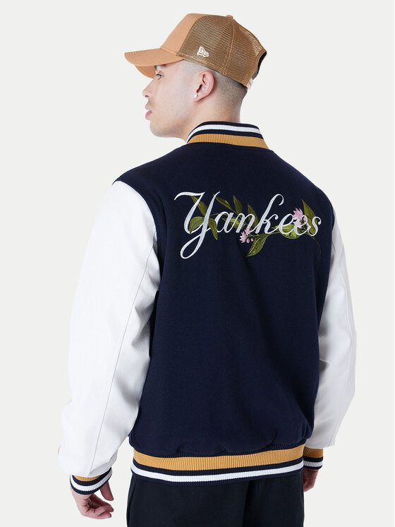 New Era New Era Яке бомбър Yankees MLB Floral 60596332 Тъмносин Regular Fit