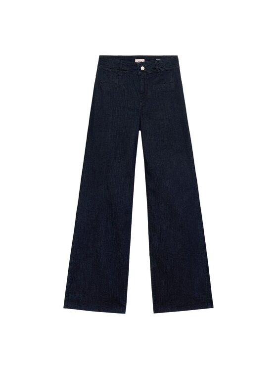 Oltre Oltre Jeansy P441R109286N034 Niebieski Baggy Fit