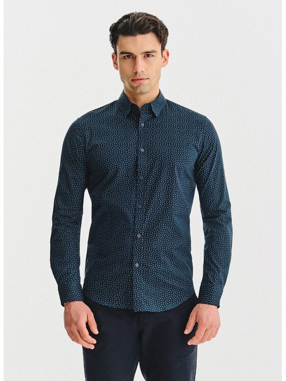 Pako Lorente Pako Lorente Koszula P25WF-1X-038 Granatowy Slim Fit