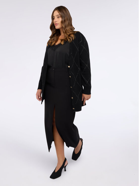 Fiorella Rubino Fiorella Rubino Cardigan M752L008136N033 Nero Regular Fit