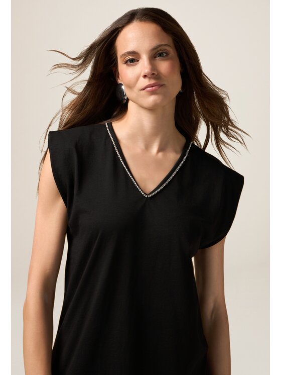 Oltre Oltre T-Shirt G092J004325N033 Czarny Regular Fit