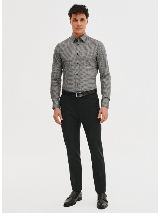 Pako Lorente Pako Lorente Koszula P25SF-1X-025 Szary ciemny Slim Fit