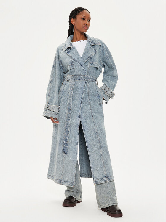Gestuz Prechodný kabát Gianna 10908895 Modrá Relaxed Fit