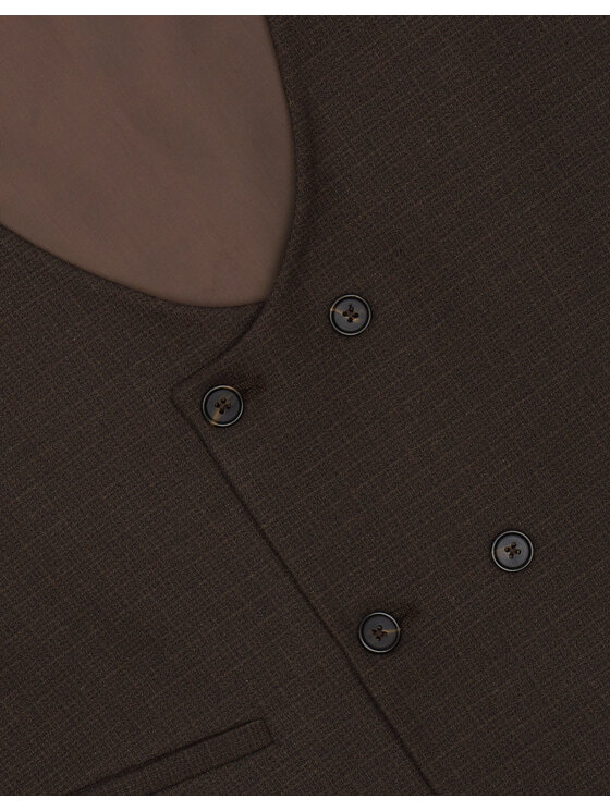 Borgio Borgio Kamizelka erbezzo Brązowy Slim Fit