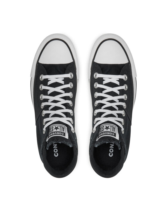 Ladies black and white converse hotsell