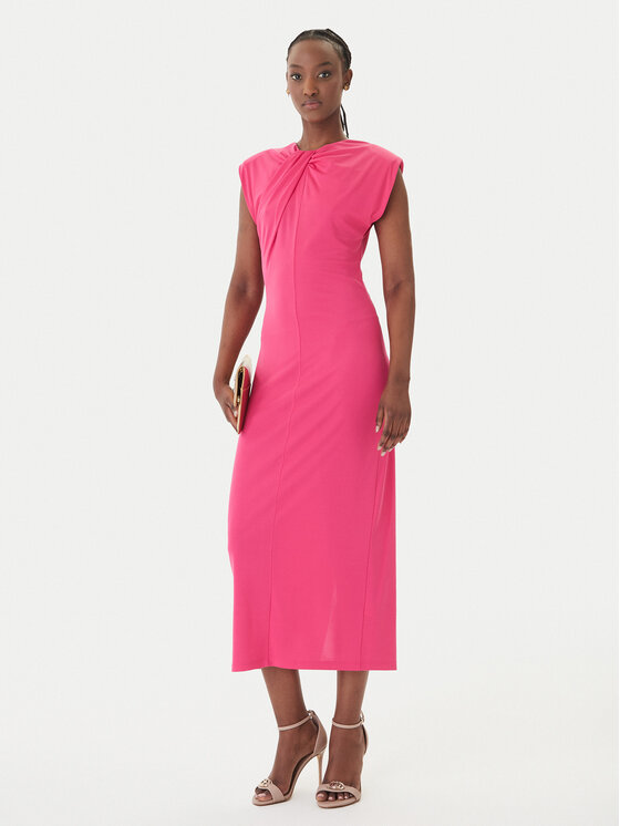 Fracomina Fracomina Sukienka koktajlowa FS26SD2008W62601 Różowy Slim Fit