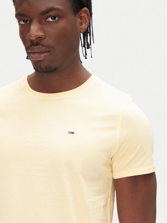 Tommy Jeans Tommy Jeans T-Shirt DM0DM04411 Żółty Slim Fit