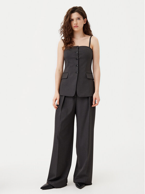 HUGO HUGO Spodnie palazzo 50531003 Szary Regular Fit