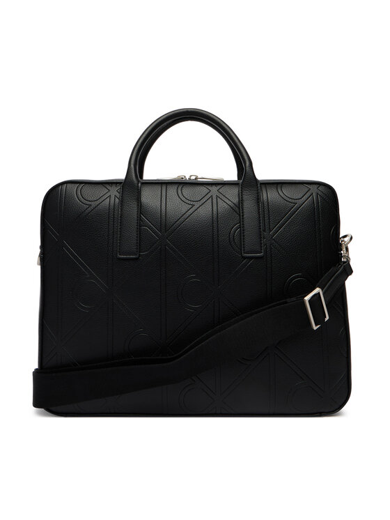 Calvin Klein Calvin Klein Чанта за лаптоп Emblem Aop Emboss Commuter LV04D3329G Черен