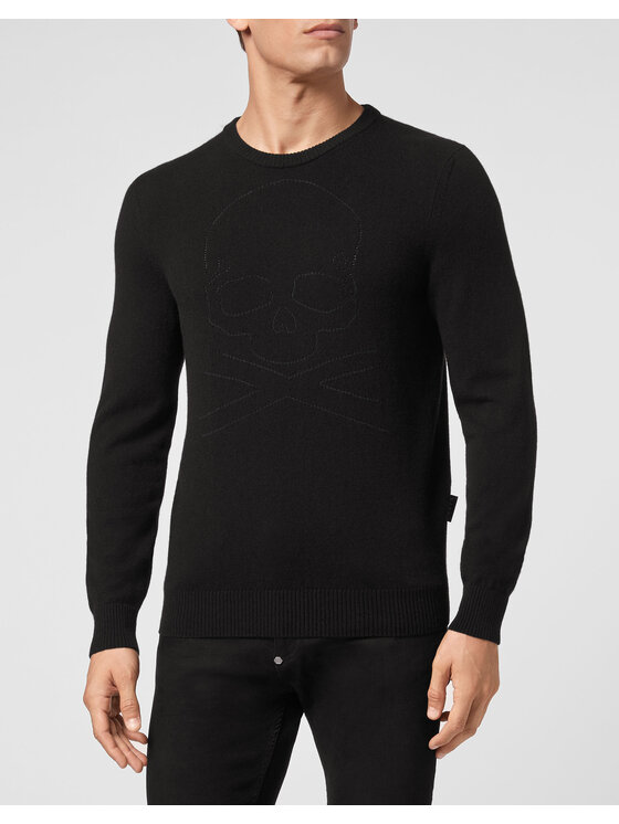 PHILIPP PLEIN PHILIPP PLEIN Longsleeve 2023 Czarny Regular Fit