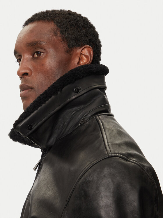 Milestone Milestone Lederjacke MS Tom 43104121070 Schwarz Regular Fit