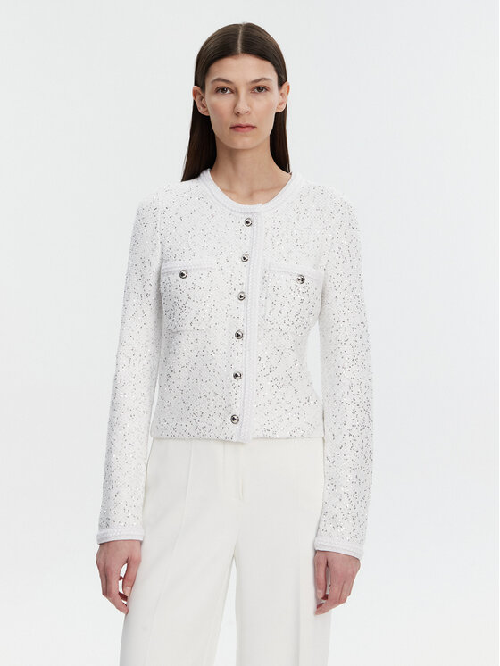 MICHAEL Michael Kors Kardigán MF460Z6F5L Biela Regular Fit