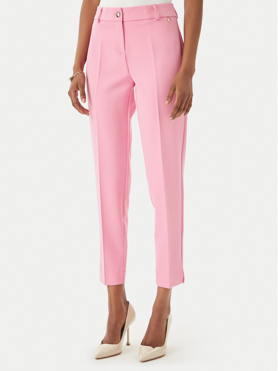 Maryley Spodnie materiałowe 26EB52Z/43BB Różowy jasny Regular Fit
